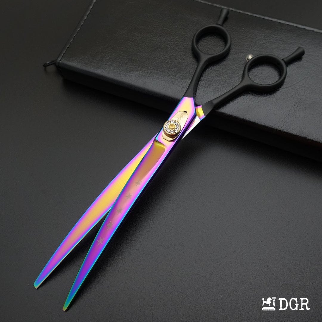 8" Professional Pet Grooming Shears Set -Rainbow and black