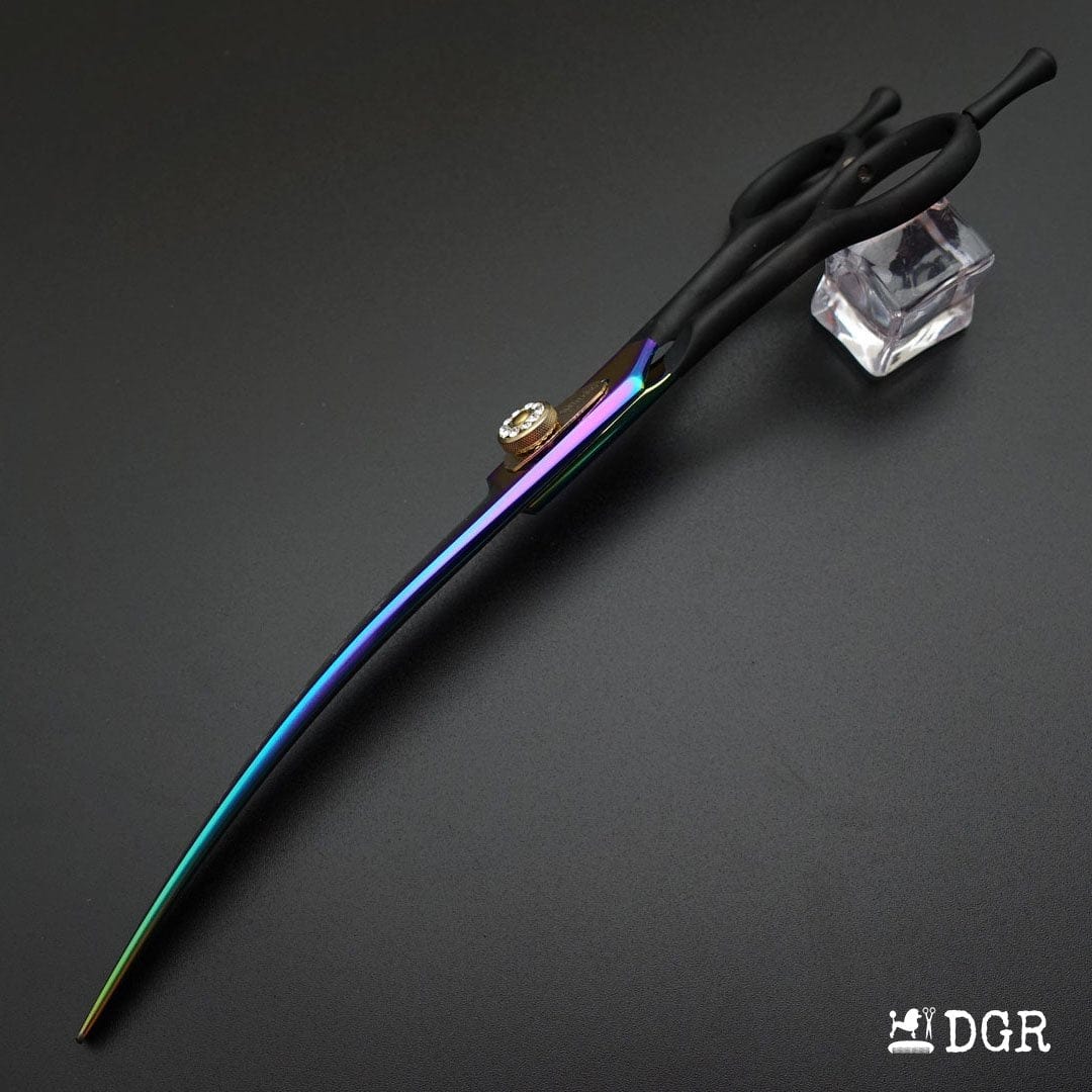 8" Professional Pet Grooming Shears Set -Rainbow and black