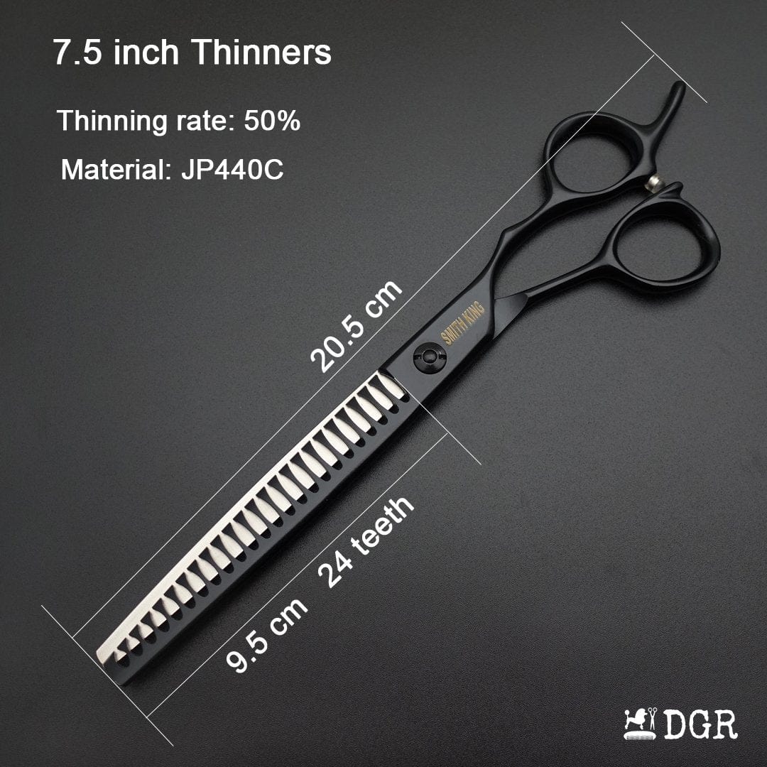 7.5" Professional Pet Grooming Thinning Scissors (Black)