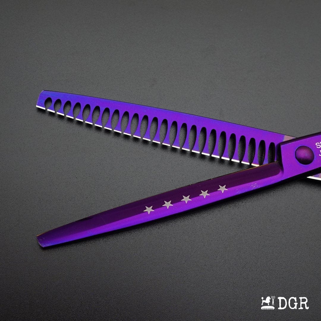 7.5" Professional Pet Grooming Thinning Scissors (Violet)