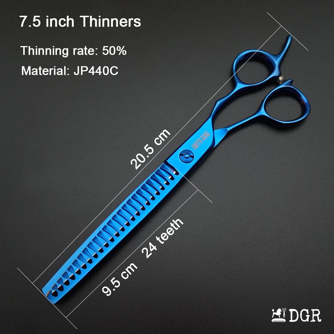 7.5" Professional Pet Grooming Thinning Scissors (Blue)