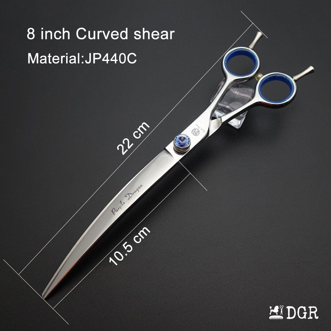 8 Professional Pet Grooming Shears Set 1Pcs-Curved scissors –  DogGroomersRock