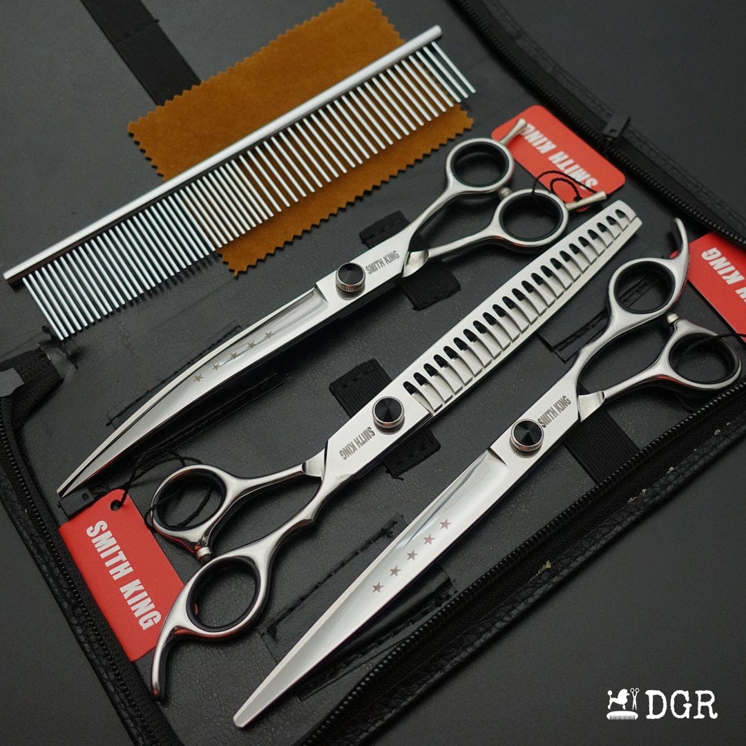 8" Professional Pet Grooming Shears Set - Silver