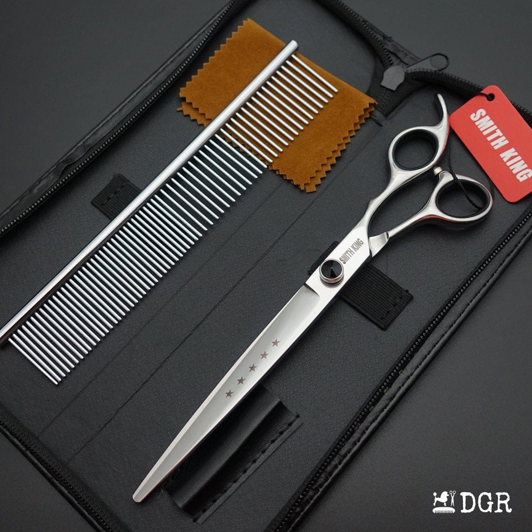 8" Professional Pet Grooming Shears Set - Straight scissors 1Pcs-comb
