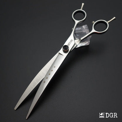 8" Professional Pet Grooming Shears Set - Curved scissors 1Pcs-comb