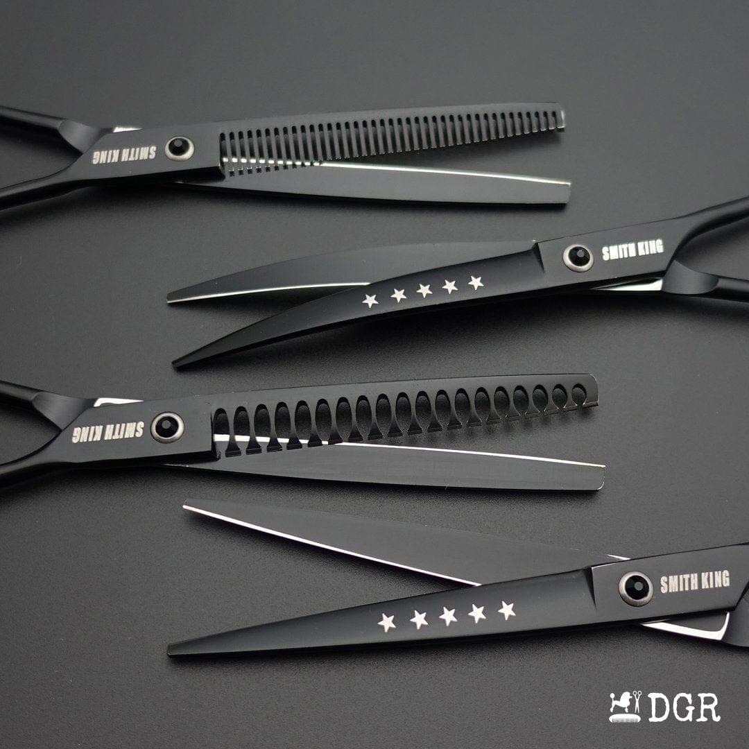 7“ Pro. PET GROOMING Shears 4Pcs-Comb-Black (USA Stock Available)