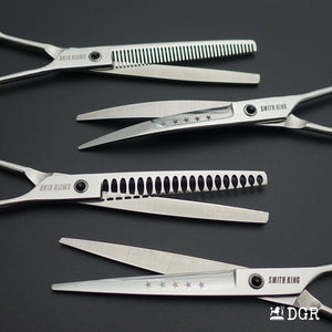 7“ Pro. PET GROOMING Shears 4Pcs-Silver(USA Stock Available)