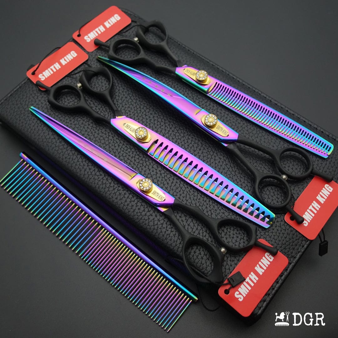 8" Professional Pet Grooming Shears 4Pcs Set (Upgraded product)