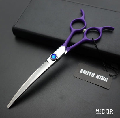 6.5" Professional Pet Grooming Curved Scissors (Purple)