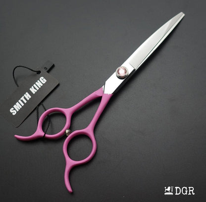 6.5" Professional Pet Grooming Curved Scissors (Pink)