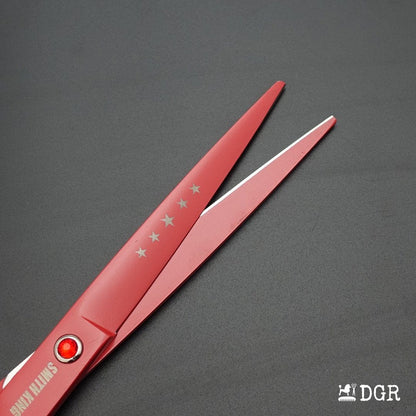 7" Professional Pet Grooming Shears Set (4 Pcs - Red)