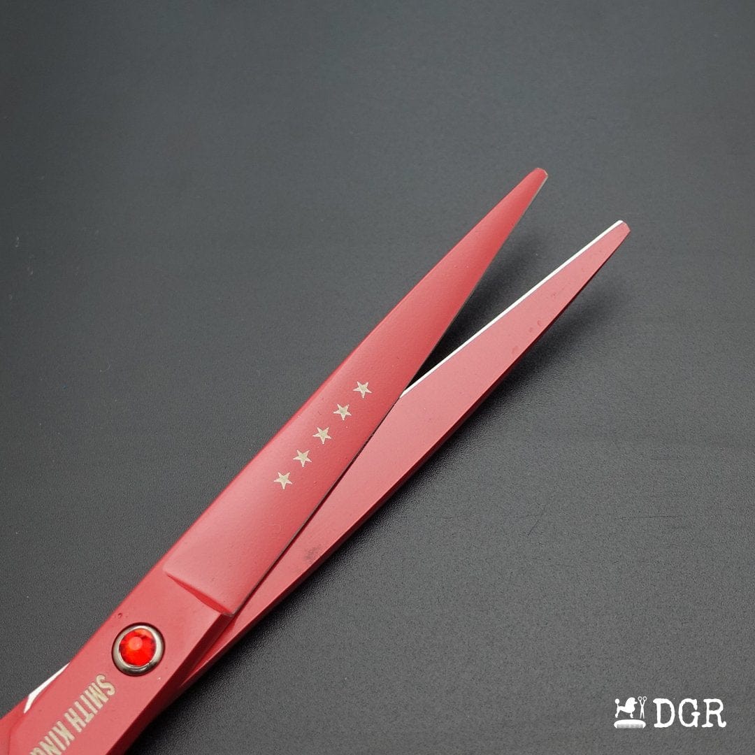 7" Professional Pet Grooming Shears Set (4 Pcs - Red)