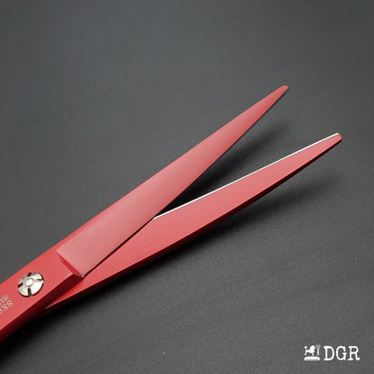 7" Professional Pet Grooming Shears Set (4 Pcs - Red)