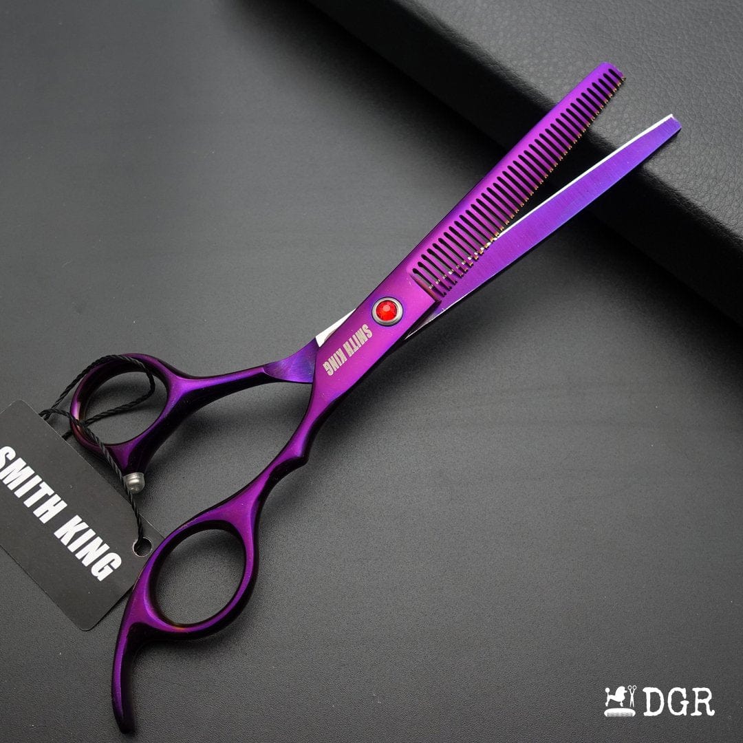 7" Professional Pet Grooming Shears Set -4 Pcs - Violet-USA warehouse available