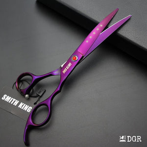7" Professional Pet Grooming Shears Set -4 Pcs - Violet-USA warehouse available
