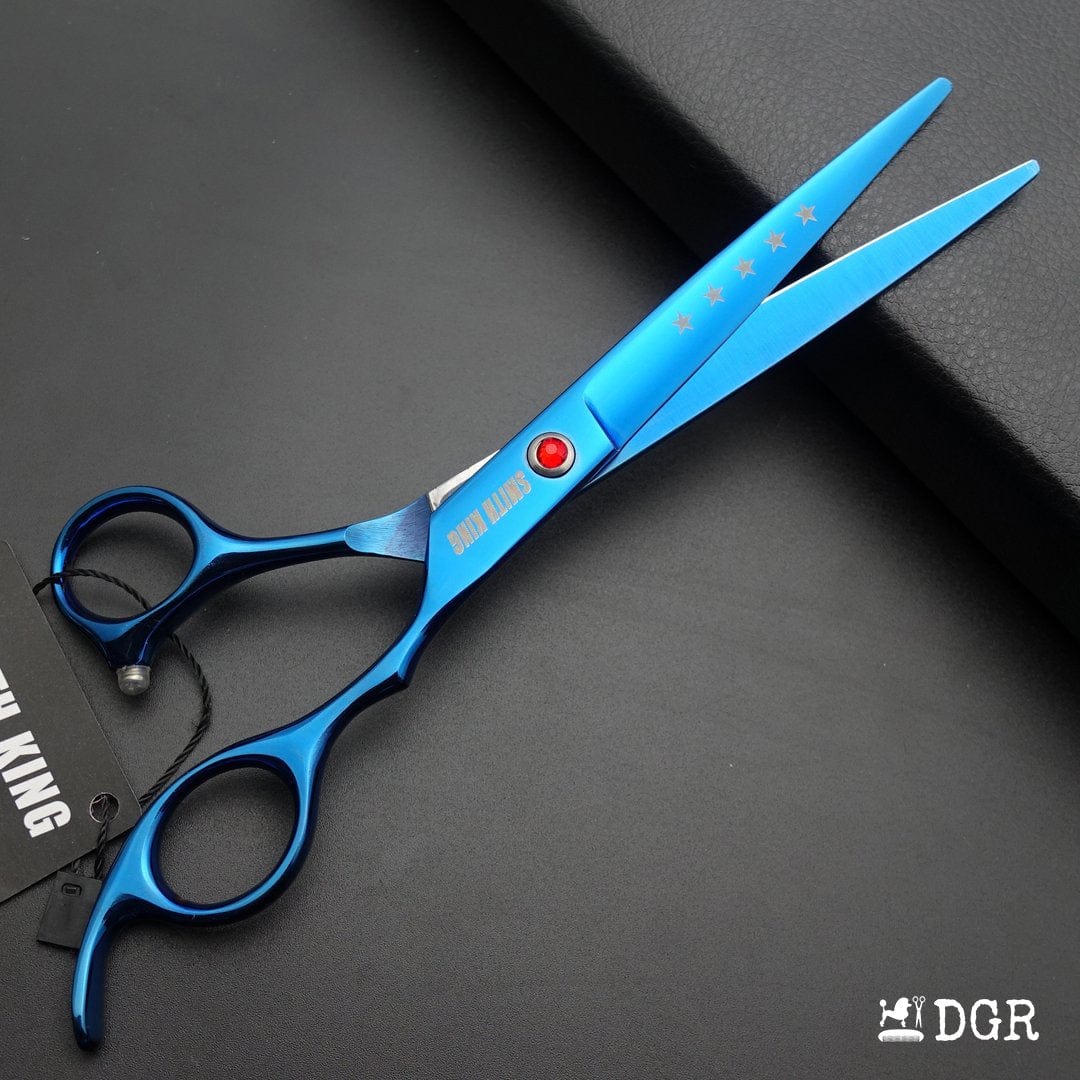 7" Professional Pet Grooming Shears Set (4 Pcs - Blue)