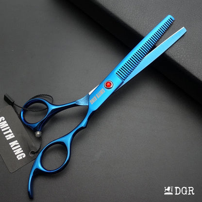 7" Professional Pet Grooming Shears Set (4 Pcs - Blue)