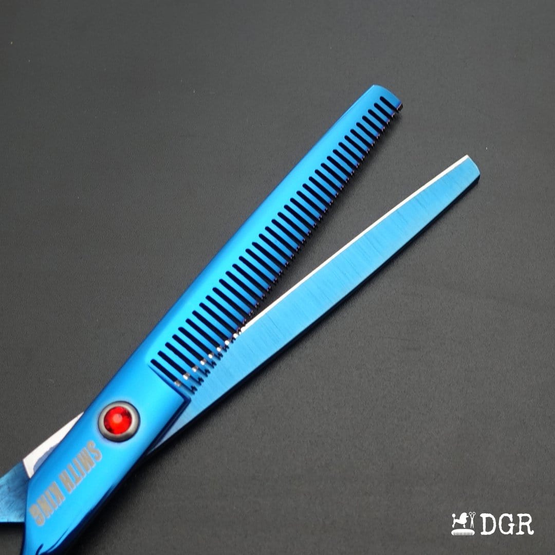 7" Professional Pet Grooming Shears Set (4 Pcs - Blue)