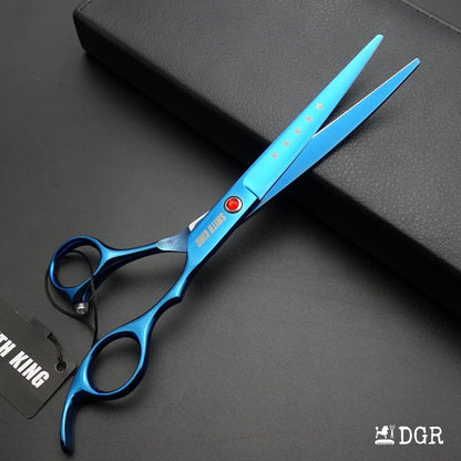 7" Professional Pet Grooming Shears Set (4 Pcs - Blue)