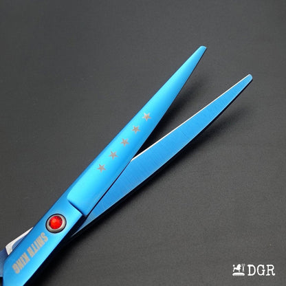 7" Professional Pet Grooming Shears Set (4 Pcs - Blue)