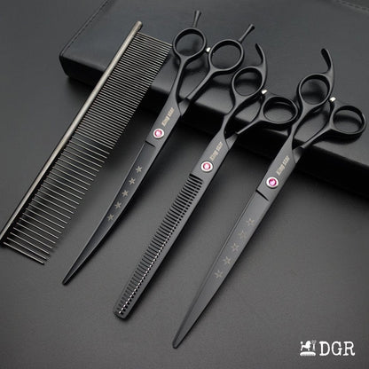 8" Professional Pet Grooming Shears Set-Black-USA warehouse available