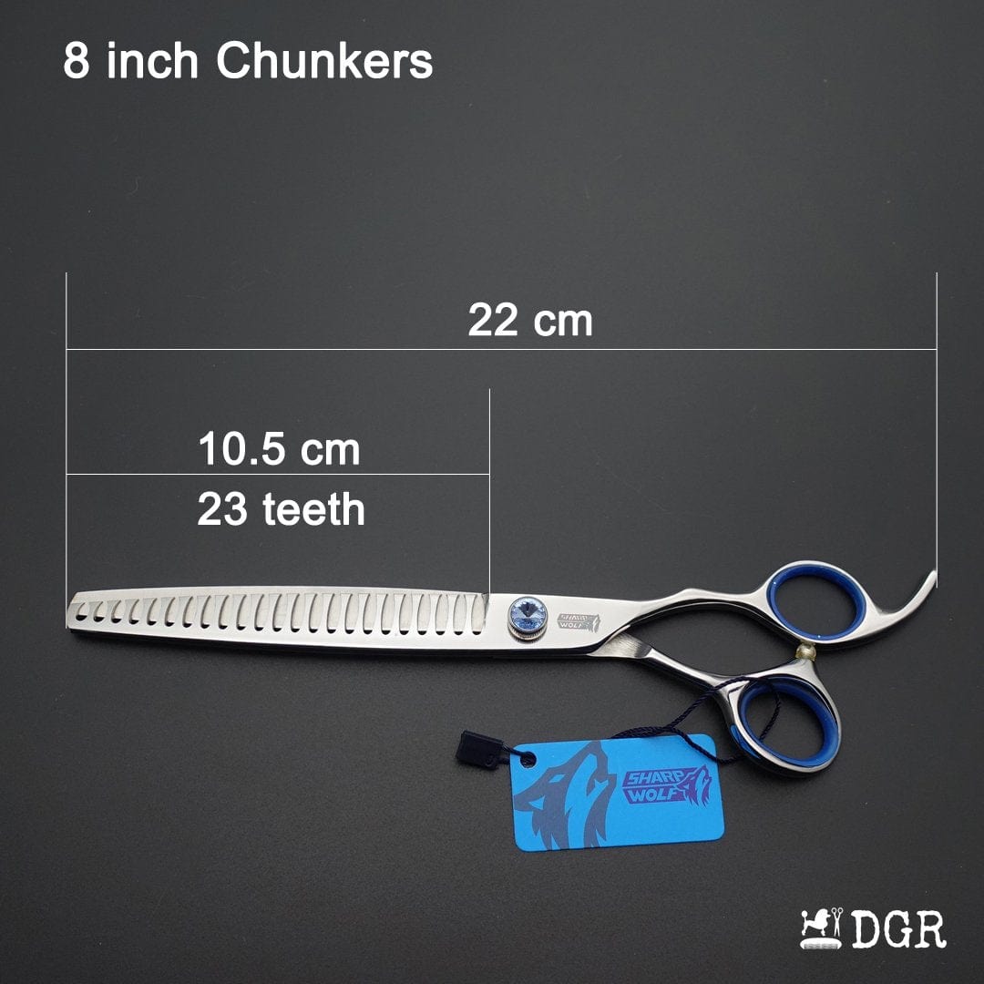 8" Professional Pet Grooming Shears 3Pcs Set -Silver