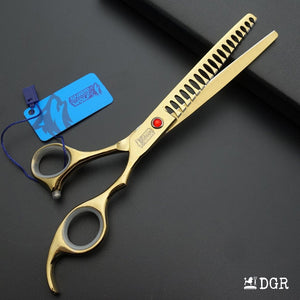 7" Professional Pet Grooming Thinning Scissors (Gold)