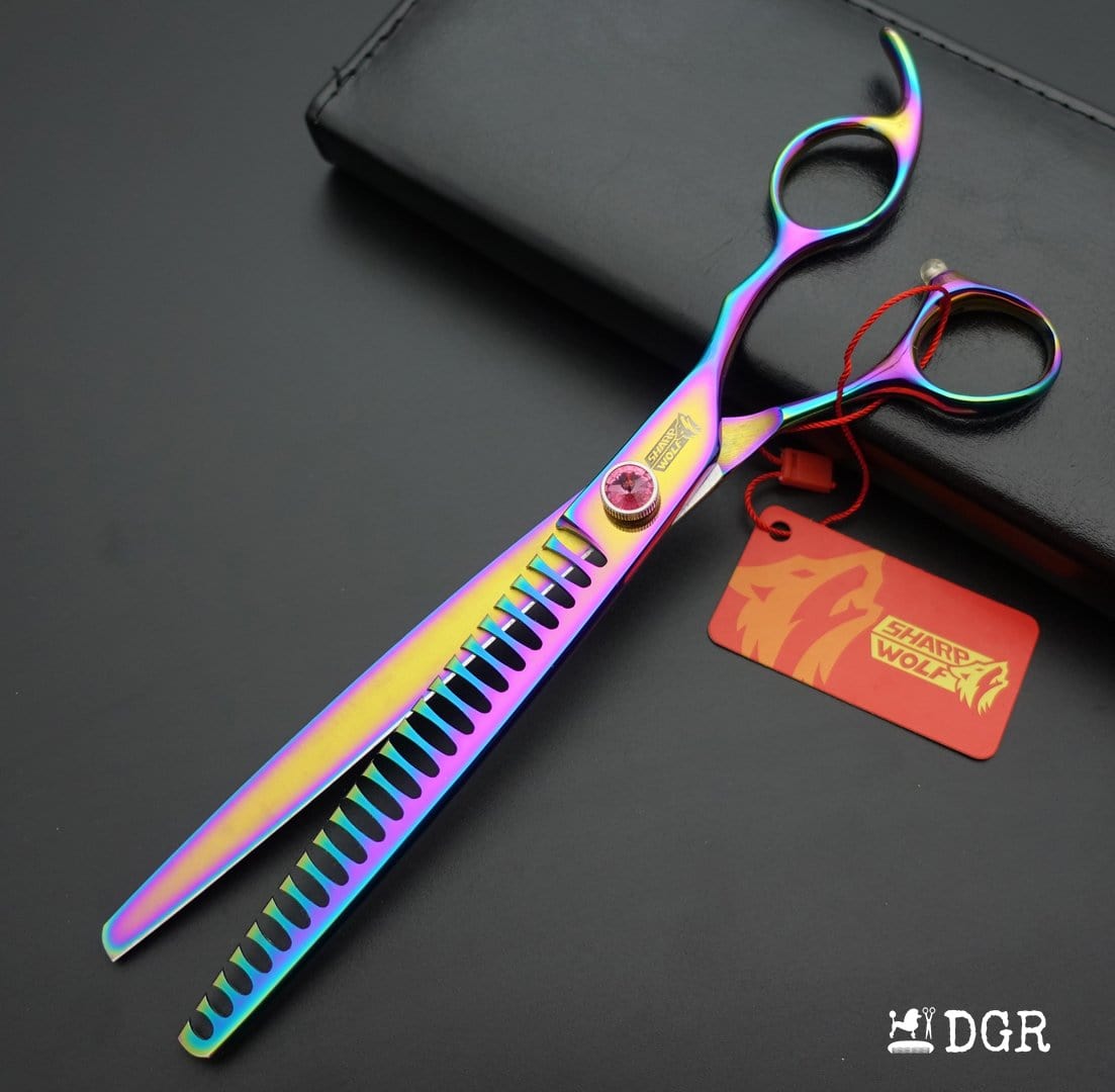 8" Professional Pet Grooming Shears Set -Rainbow