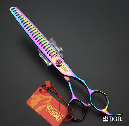 8" Professional Pet Grooming Shears Set -Rainbow