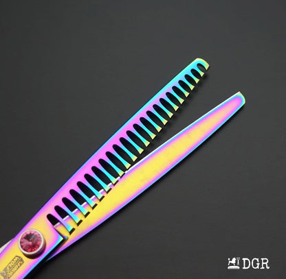 8" Professional Pet Grooming Shears Set -Rainbow