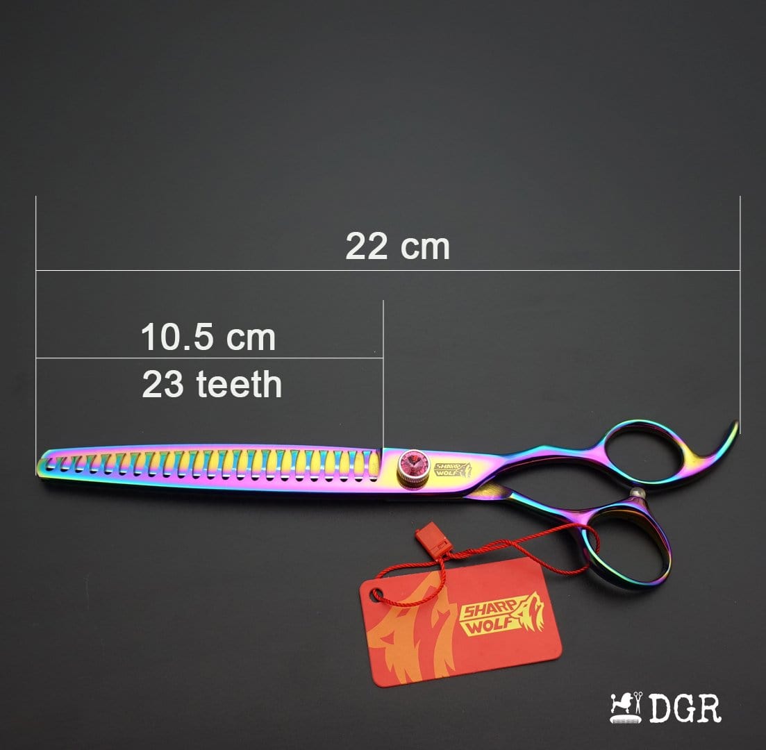 8" Professional Pet Grooming Shears Set -Rainbow