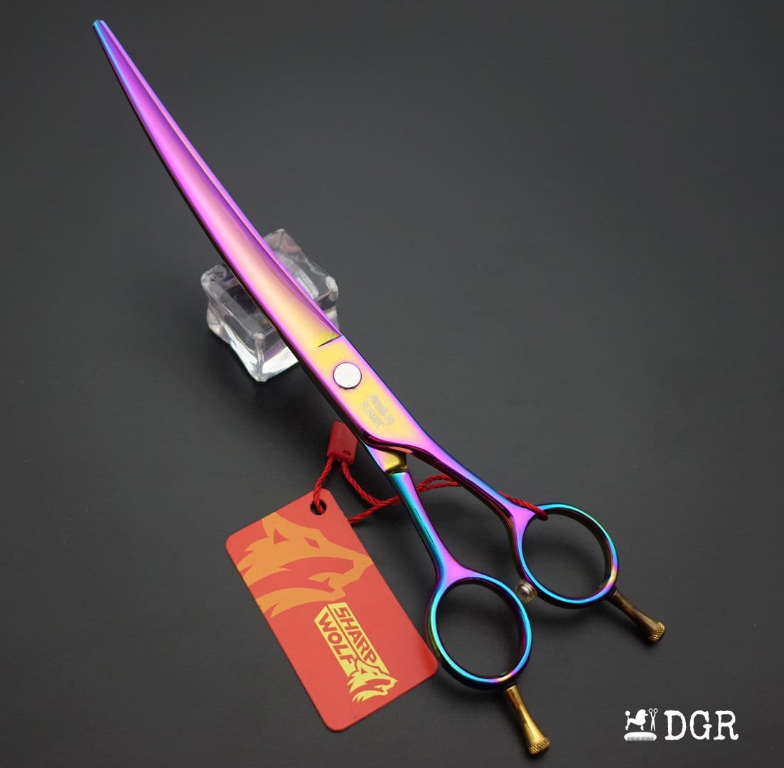 8" Professional Pet Grooming Shears Set -Rainbow