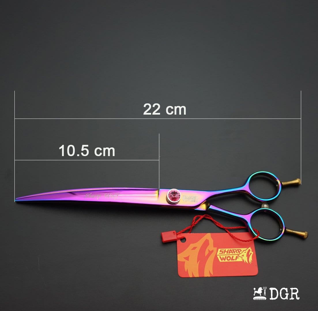 8" Professional Pet Grooming Shears Set -Rainbow