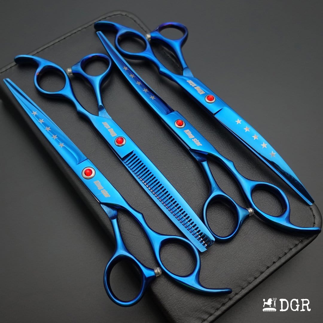 7" Professional Pet Grooming Shears Set - Blue-USA warehouse available