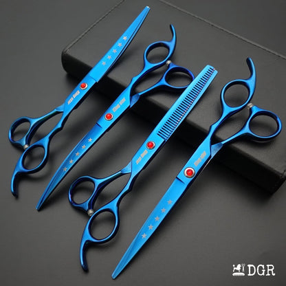 7" Professional Pet Grooming Shears Set - Blue-USA warehouse available