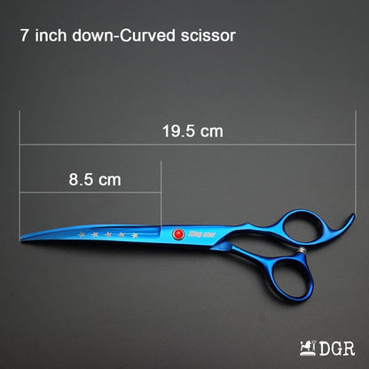 7" Professional Pet Grooming Shears Set - Blue-USA warehouse available