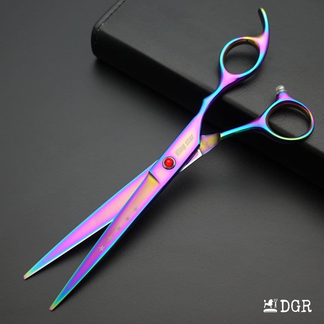 7" Professional Pet Grooming Shears Set - Rainbow-USA warehouse available