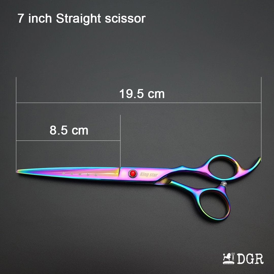 7" Professional Pet Grooming Shears Set - Rainbow-USA warehouse available