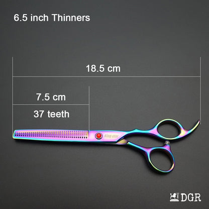 7“  Pro. PET GROOMING Shears 3Pcs set-Rainbow