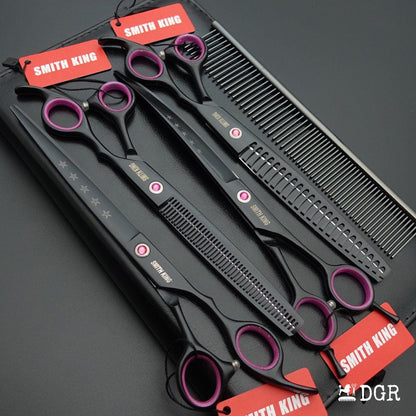 8" Pro. PET GROOMING Shears 4Pcs set with Comb（USA Stock Available）