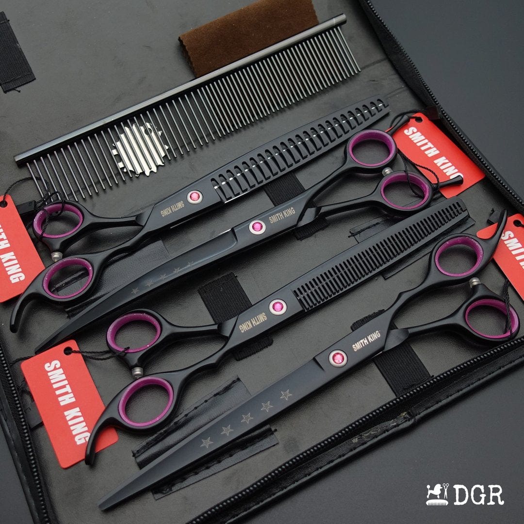 8" Pro. PET GROOMING Shears 4Pcs set with Comb（USA Stock Available）